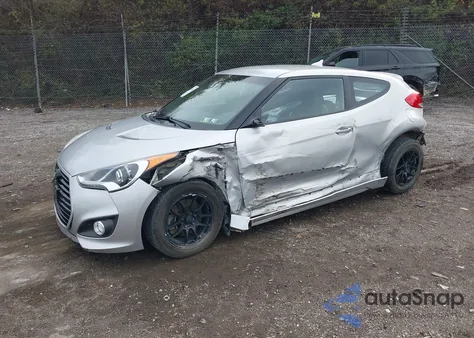 2013 Hyundai Veloster Turbo W/Black из США, поврежденный, VIN KMHTC6AE9DU142889